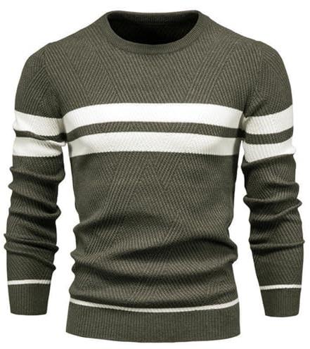 Genfien Maglione Uomo Invernali Maglia Girocollo Knit Crew Maglia Maglione Pullover a Manica Lunga Invernale Tenere Caldo
