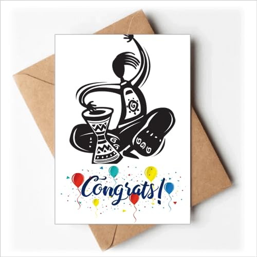 Tamburin Outline Celebrate Mexico Mexico Hochzeitskarten Glückwunsch Gruß Umschläge