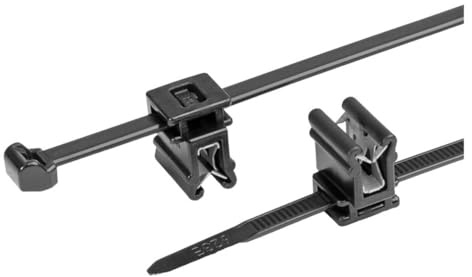 HellermannTyton 156-00948 T50ROSEC4A-PA66W-BK (100) Kabelklämma med klämma 200 mm 4,6 mm svart 100 st