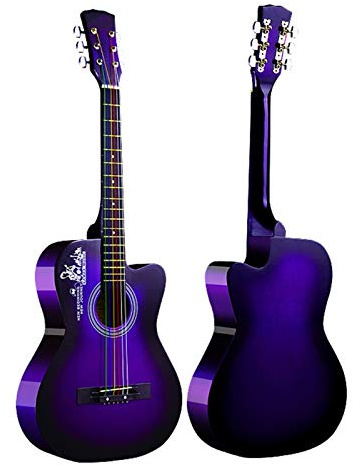 Steel Strings Akustikgitarre – 96,5 cm Junior/Student Konzertgitarre, perfektes Weihnachts- und Neujahrsgeschenk für Kinder und Erwachsene – komplettes Starter-Set