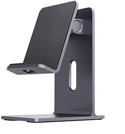 Support Tablette Support de tablette de téléphone mobile, support de bureau de téléphone portable pliable portable, support de tablette réglable en aluminium stable, compatible avec tous les smartphon