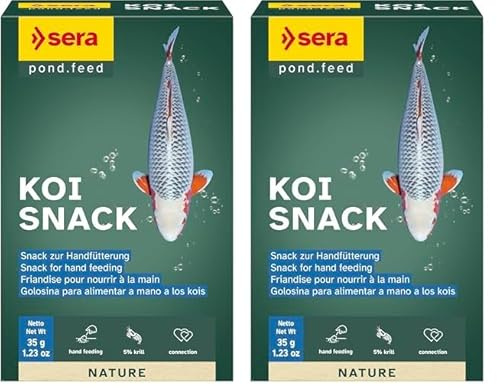 sera Koi Snack Nature 20 St (35 g) - Koifutter - der Snack zur Fütterung aus der Hand (Packung mit 2)