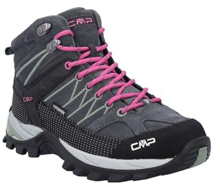 CMP Mujer Rigel Medio Wmn WP Trekking Shoes, Antracita Mineral Green, 36 EU