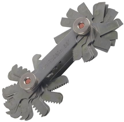 Jauge de filetage 52 pièces en acier inoxydable gabarit de filetage double jauge de mesure du pas de dent du filetage et du filetage extérieur (métrique 0 25 - 6 0 mm 4G - 62G) tailles