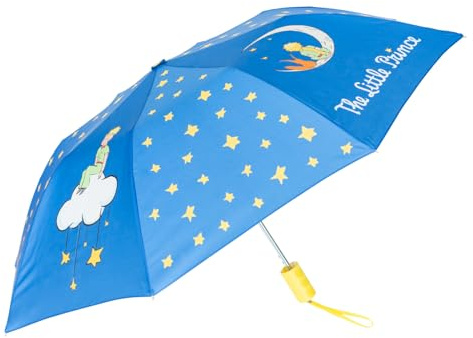 Grupo Erik Compact Umbrella - The Little Prince | Lightweight, Foldable & With Cover, Small Travel Umbrella Kids | Le Petit Prince Gifts Under 20 Pounds