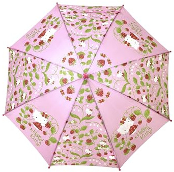 CYPBRANDS Hello Kitty Ombrello Automatico Ombrello per Bambini Ragazze Multicolore, Prodotto Ufficiale, Rosa