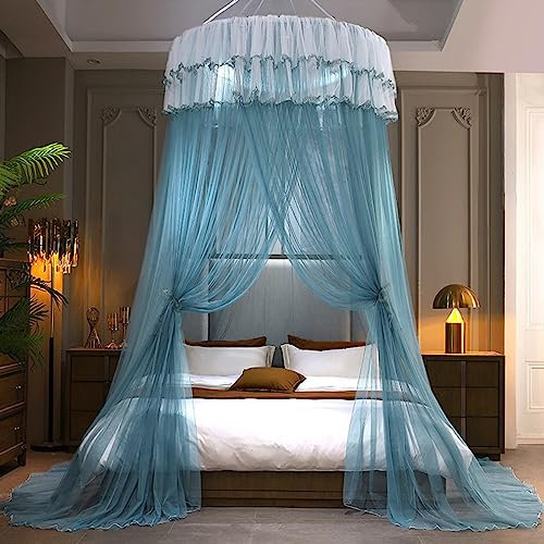Walkervo Moskitonetz Bett Baldachin Hausbett Kinderzimmer Doppelbett Prinzessin Betthimmel Moskitonetz Kinderzimmer Himmelbett Vorhänge Moskiton Babybett Himmel Schlafzimmer Dekoration, Emerald