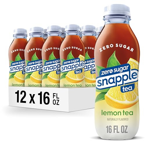 Snapple Zero Sugar Lemon Iced Tea, 16 fl oz, Pack of 12