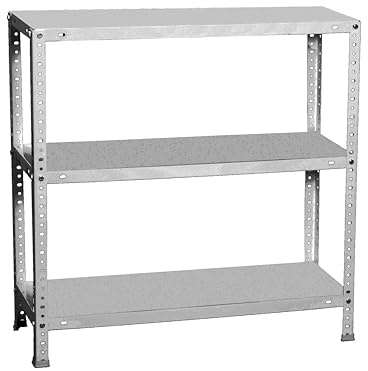 PROREGAL Schraubregal Panda MINI | HxBxT 90x100x30cm | Fachlast 75kg | Verzinkt | Schwerlastregal Lagerregal Garagenregal