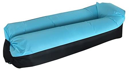 Hiseng Aufblasbares Sofa, Tragbares Luftsofa Luftsack Schwarz Wasserdichtes Air Lounger Aufblasbare Luft Sofa Couch für Strand Camping Reisen Park Musikfestivals Outdoor (Blau,230x70cm)