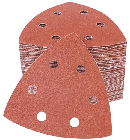 PMIQSA 100 Fogli Triangoli Abrasivi Delta 93x93x93mm Delta Carta Vetrata Levigatrice Triangolare Assortita 120 Grana per Levigare e Lucidare