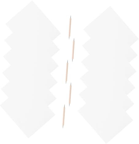 Tofficu Teiliges Kohlepapier Und Transparentpapier Mit Doppelseitigen Stahlstiften Graphit Transferpapier Für Holz Papier Stein Präzises Anreißen Und Übertragen Von Designs Für Kunst Handw