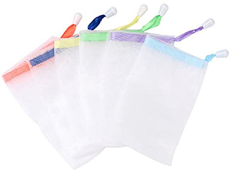 Chenxi Studio Lot de 2 sacs à savon en maille filet moussant avec cordon de serrage pour baignoire et douche