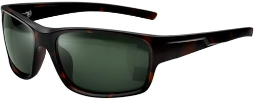 KANASTAL Solglasögon Herr Polariserade Sportglasögon UV400 Skydd Sportcykelglasögon för Fiske Löpning Klättring Golf Vandring Matt Leopardmönster Bågar G15 Glas