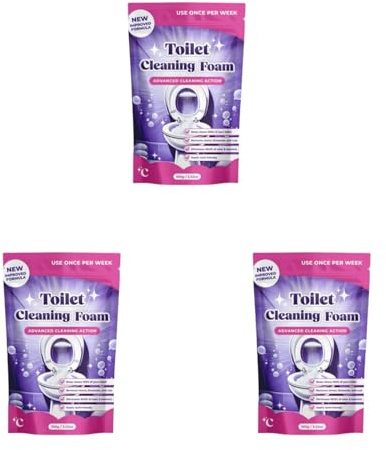 Toilet Cleaner, WC-Reiniger, Toilet Cleaning Foam, WC-Reinigungsschaum Insta-Action Foam for Clean Toilets, Touch Free Foaming Cleaning Foaming Powder beseitigt Flecken in 20 Minuten (3)