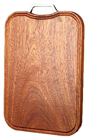 Tagliere professionale in legno double-face per cucina reversibile per carne e verdure (grande) durevole facile da pulire, ideale per chef e cuochi domestici