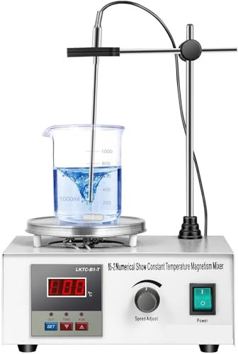 Mélangeur Vortex Agitateur magnétique chauffant 1 L avec plaque chauffante et barreau d'agitation 0-2000 tr/min Kit de distillation for mélangeur V-ortex Équipement de laboratoire de chimie