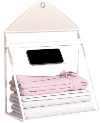 Panier À Linge Salle De Bain | Bac À Linge Propre - Housse Transparente PVC Imperméable avec Pochette Tactile pour Hommes Femmes Toilettes Mobiles Chambre Dortoir Salle de Bain