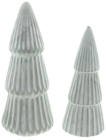 FRANK FLECHTWAREN Tanne Grey, 2er Set, Zement, schwere Qualität Maße: Höhe 18 cm, 22 cm | Schwere Qualität, Höhe 18 cm, Höhe 22 cm