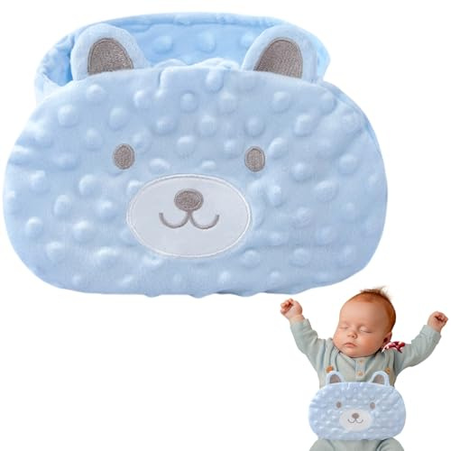 Rppiup Bouillotte Bebe Anti Colique, Ceinture Anti Colique Bebe, Bouillotte Noyau de Cerise Bebe Micro Onde, Idéale pour les Maux de Ventre et les Ballonnements, Hypoallergénique et Lavable (Bleu)