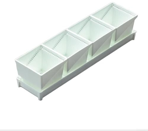Lot de pots de fleurs respirants pour rebord de fenêtre avec bac de drainage, convient pour la plantation de légumes à la maison avec pots en plastique avec trous de drainage pour des racines saines