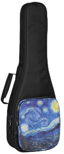 MoSundi Ukulele Gitarrentasche für 21/23/26 Zoll Ukulele und 30 Zoll Gitarre, wasserdichtes Oxford-Gewebe mit verstellbarem Schultergurt, tragbare Aufbewahrungstasche, Blau 76,2 cm