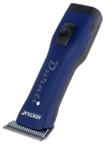 Aesculap Akkuschermaschine Durati Horse, Pferdeschermaschine, blau/schwarz, incl. Akku, Scherkopf und Schermaschinenöl