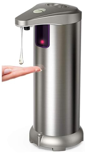 Automatic Soap Dispenser, Touchless Liquid Soap Dispensers, – 3 Adjustable Levels Hands-Free Sensor Soap Pump for Bathroom & Kitchen, Smart Hand Soap Dispenser with Sensor, No-Drip, Hygienic