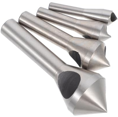 Zerodeko 4pcs High Speed Steel Countersink Drill Bit Set for Metal Wood and Plastic Deburring Easy to Operate Design Suitable for Power Drills