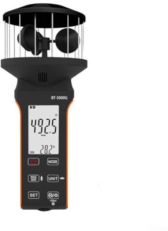 Anémomètre numérique avec chargement de type C et 5 unités, pour la navigation et les sports de plein air