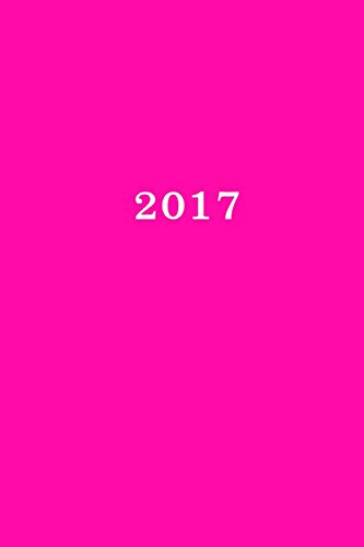 2017: Kalender/Dato bog: 1 uge på 2 sider, Format 6 x 9 (15,2 cm x 22,9 cm), Dække pink