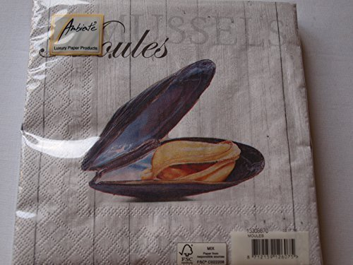 Ambiente Serviette Motiv : Moules - Muscheln - 20 Servietten pro Packung