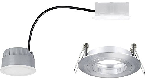 Paulmann LED-Bad-Einbauleuchte 7W Warm-Weiß 93967 Coin Aluminium