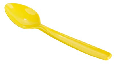 Löffel Esslöffel Suppenlöffel Mehrzwecklöffel 6 Stück Mehrweg, Kunststoff plastik, Gelb