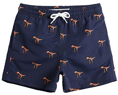 maamgic Kleine Jungen Badeshorts Schnelltrocknend Boardshorts mit Mesh-Futter Taschen und Verstellbarem Tunnelzug MEHRWEG