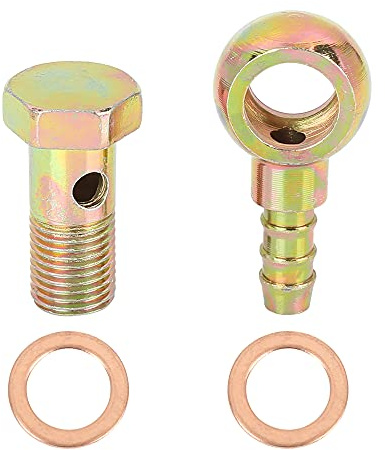 X AUTOHAUX Hohlschraube M12x1,25 Banjo Kit 1 Set Für Bremssystem CNC | Innendurchmesser 12mm, Außendurchmesser 7mm, Hochpräzise CNC-Bearbeitung, Für Luft, Kraftstoff Und Motor