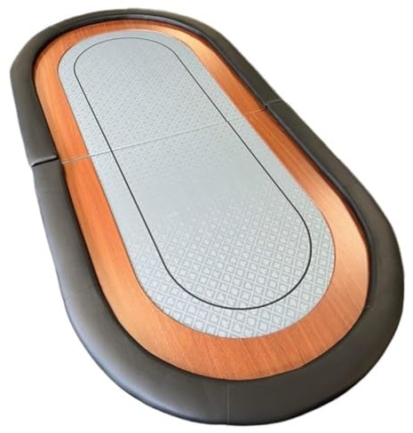 Professional Folding Silver Speed Cloth Poker Table Top | 180cm x 90cm | For 6 to 10 Players | Includes Carry Case