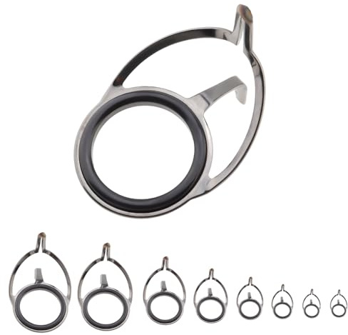 OriGlam 8-teiliges Angelrutenf眉hrungs-Set, Spinnrutenf眉hrungen, Angelrutenf眉hrung, spitzen--Set f眉r Spinnruten und Meeresangeln