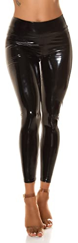 Koucla Glossy Latex Look Leggings S/M, Schwarz