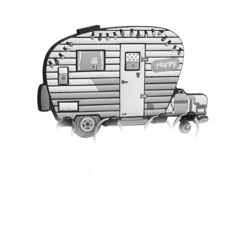 3dcrafter Camper Key Holder for Wall – No Drill No Holes, Adhesive Wall Mount Rack for Keys and Accessories – Cute Vintage Decor for Inside RV or Trailers – Stick On (RV Class C Keyholder)