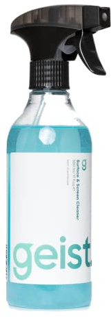 Geist. Surface & Screen Cleaner | Cean Glass, Metal, Leather, Vinyl & Plastic | Cockpit, Dashboard, infotainment System, Phone, Laptop & Tablet Screen | 500 ml / 16.75 fl.oz