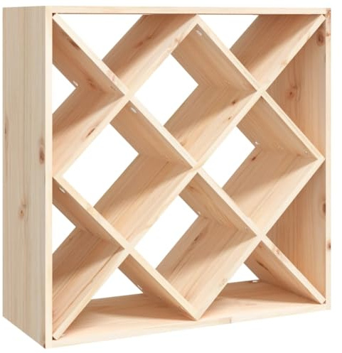 vidaXL Weinregal Kasten-Design Flaschenregal Weinständer Weinschrank Flaschenständer Weinflaschenregal Holzregal 62x25x62cm Massivholz Kiefer