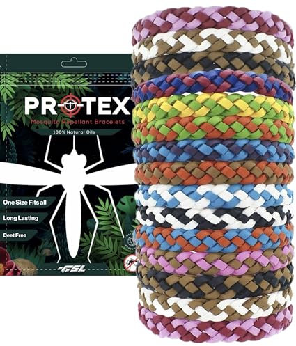 18 Pack Insect Repellent Bracelet, Adjustable Leather Deet-Free Wrist Bands, Effective Protection, Insect Mosquito Repeller Bands for Adults & Kids, Resealable 18 Pack