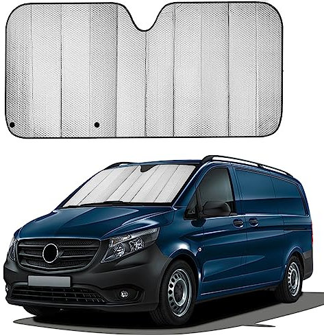 Parasol para Parabrisas Delantero Plegable, Parasol Luna de Coche para Protección Solar y Rayos UV, Parasol de Coche Metalizado y Reflectante para Protector Solar de Todo Tipo de Coches (150 x 90cm)