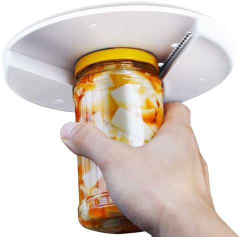 Yashion Glasöffner für schwache Hände, offene Gläser mit Ease-Jar Öffner für Senioren mit Arthritis, Dosenöffner für Senioren mit Arthritis, Küchenhelfer (mit Anti-Rutsch-Matte 1)