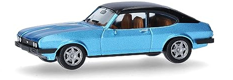 Herpa Modellauto Ford Capri II mit Vinyldach, Miniatur im Maßstab 1:87, Sammlerstück, Made in Germany, Modell aus Kunststoff