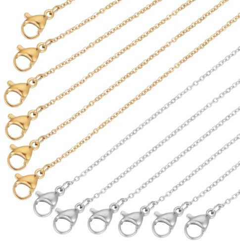 UNICRAFTALE Halskette Kette Mit Karabinerverschluss Edelstahl Vakuumüberzug Klassische Schlichte Kette Halskette Kette
