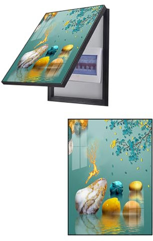 WPJBDS Couvercle de boîte de Compteur électrique Couvercle de Panneau électrique Tableau Électrique Cacher Les Peintures Boîte électrique Couverture décoration Tableau Decoration Murale