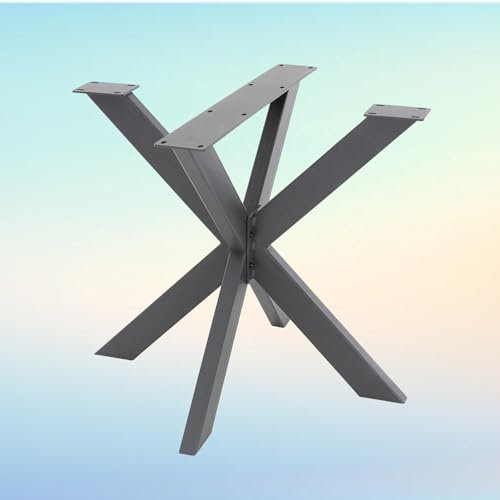 DIY Spider Tischgestell – Tischläufer Aus Robustem Stahl - Tischfüße Möbelfüße, Tischbeine Aus Metall, Couchtisch, Industriedesign, Einfache Montage, Schwarz (Size : 58 x 43 x 98 cm)