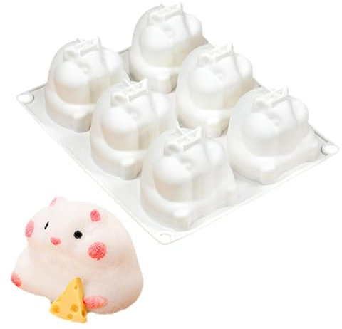 Moule à gâteau pour hamster, moule à glace pour hamster | Moule à mousse en silicone en forme d'animal,Moules à petits Hamster mignons, outil de cuisson, moules de décoration de gâteaux en Mousse pour